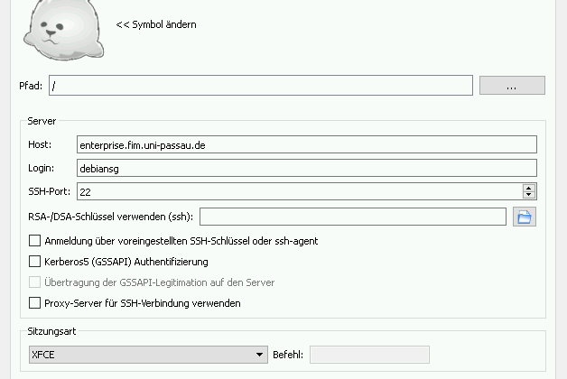 x2go-Login Grafik