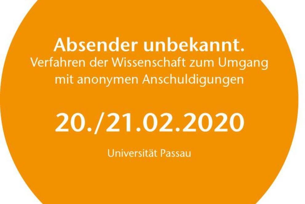 Einladung zur Tagung „Absender unbekannt"