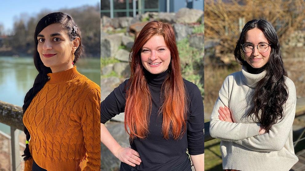 The FIM women's representatives introduce themselves. From left to right: Shekoufeh Neisiran, Isabella Graßl and Alizée Bertrand. Image: Daniela Polzer