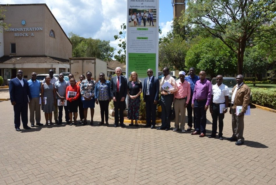 Prof. Posegga and Ms. Schindler-Kovats visiting Jomo Kenyatta University of Agriculture and Technology (2023)
