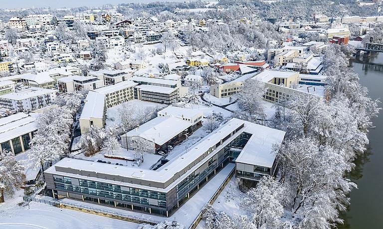 Drohnenaufnahme ITZ im Winter