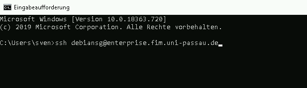 Beschreibung Aufbau SSH-Verbindung