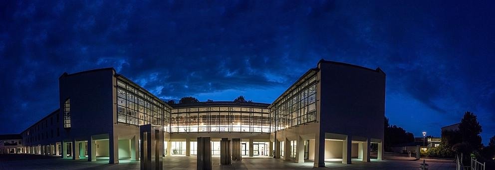 Passau University Library at night