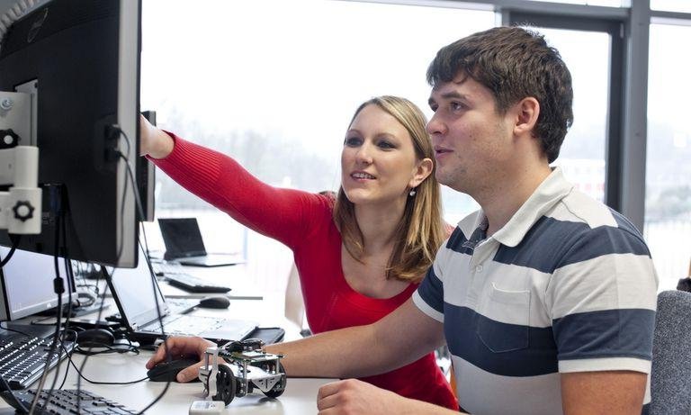 Students at the computer