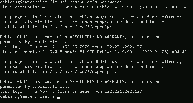 Beschreibung Aufbau SSH-Verbindung