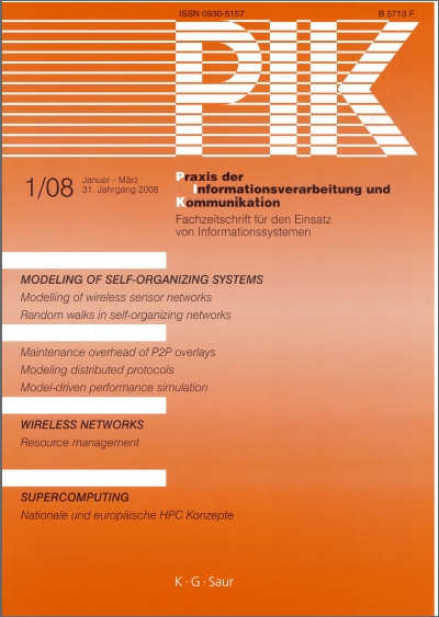 Praxis der Informationsverarbeitung und Kommunikation: Modeling of Self-Organizing Systems Praxis der Informationsverarbeitung und Kommunikation: Modeling of Self-Organizing Systems