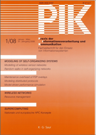 Praxis der Informationsverarbeitung und Kommunikation: Modeling of Self-Organizing Systems